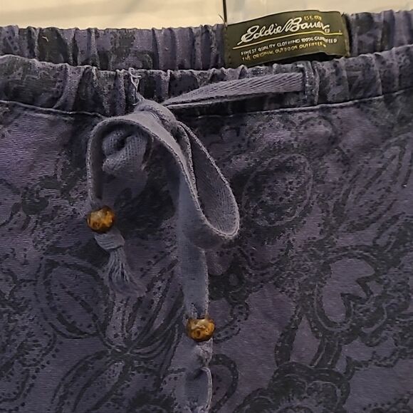 Eddie Bauer Blue Linen/Cotton Skirt - Picture 4 of 7